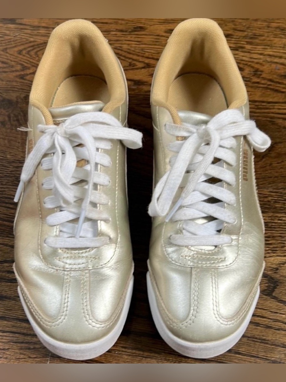 Puma Speedcat Racers Metallic Gold Sneakers Size 7.5